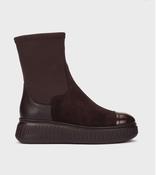 Wonders - A-5207 Brown Flatform Ankle Boot