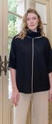 Anna - Black/Beige Polo Neck Jumper image