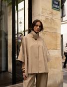 Anna - Beige Cape Jacket