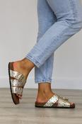 Tim &amp; Simonsen - Foxy Gold Buckle Mule