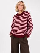 Anna - Burgundy/Pink Knit Jumper