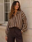 Anna - Brown Stripe Shirt