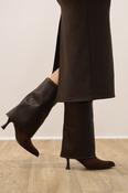 Miss Elastic - 77068 Brown Med Calf Pointy Toe