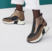 Rieker - N6352 Brown Zip Wedge Ankle Boot image