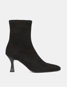 Miss Elastic - 78042 Black Suede Ankle Sock Boot image