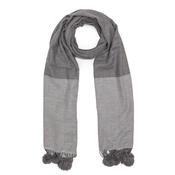 Elie Beaumont - Grey Pom Pom Scarf image
