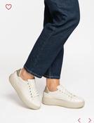 Ara - 46523 Monaco Cream &amp; Gold Platform Trainer