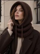 Anna - Brown Hooded Snood