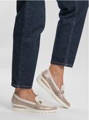 Ara - 50360 Cream and Gold Wedge Loafer