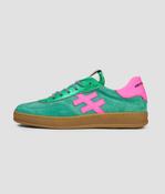Another Trend - A032 Vento Green and Pink Trainer image