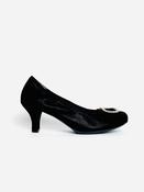 Le Babe - 3037S3 Black Diamonte Kitten Heel Court image