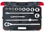 Gedore Socket wrench set 3/4" 14 pieces 22-50 mm image