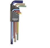 Bondhus 69499 Ball End L-Wrench Set with ColorGuard Finish, 9 Piece image