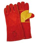 SWP Size 10 Red Split Leather Kevlar Stitched MIG Gauntlet image