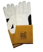 SWP Gold Size 10 Premium Goatskin Leather Split Cuff TIG Gauntlet image