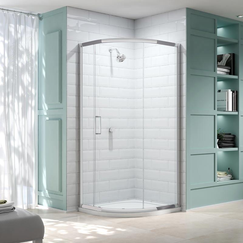 Merlyn 8 Series Corner Opening Quadrant Shower Doors in Sligo