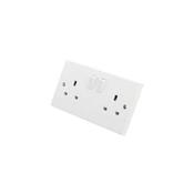 2 Gang 13 Amp Switched Socket