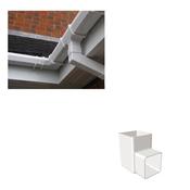Square Gutter 90 Degree Angle - White