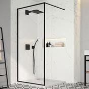 Merlyn Black Framed Showerwall - 800mm