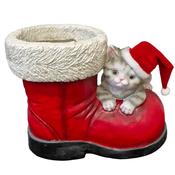 Kitten on Christmas Boot Planter image