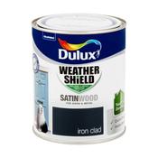 Dulux Satinwood Exterior Paint for wood &amp; metal - Iron Clad, 750ml image