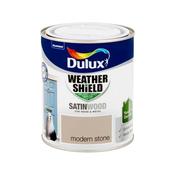 Dulux Satinwood Exterior Paint for wood &amp; metal - Modern Stone, 750ml image