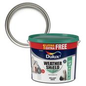 Dulux Weathershield Exterior Paint - Brilliant White, 11 litres image