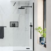 Flair AYO Wetroom Panel - Black, 1400mm