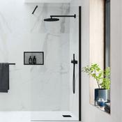 Flair AYO Wetroom Panel - Black, 800mm