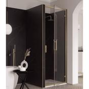 Flair ETO Infold Shower Door - 900mm, Brushed Brass