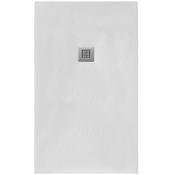 Gemstone Rectangular Slate Shower Tray Square Waste - White, 1600 x 800mm
