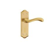 Fortessa Versailles Satin Brass Privacy Door Handles Box Set image
