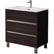 Harvey 3 Drawer Sink Cabinet - Wenge, H: 840 x W: 795 x D: 450mm image