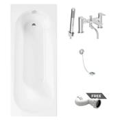 Lotus 1700x700 Bath Bundle | Mixer Tap, Waste &amp; Trap image
