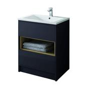 Lucca Floor Standing Sink Cabinet (with basin) - Anthracite, H: 825 x W: 600 x D: 460mm image