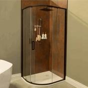 Merlyn 6 Series Sleek 2 Door Quadrant - Black, 900mm