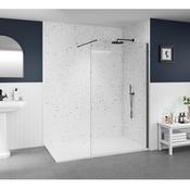 Merlyn 8mm Wetroom Panel - 1200mm (inc. Bracing Bar), Gun Metal image