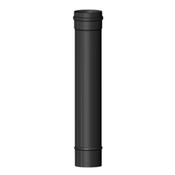 System 8 Vitreous Enamel Matt Black Pellet Flue - 80mm x 250mm
