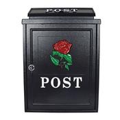 Post Letter Box - Red Rose