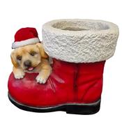 Puppy Boot Christmas Planter image