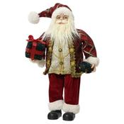 Santa Decoration 60cm - Dark red &amp; plush