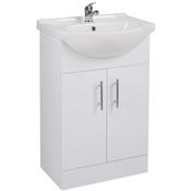 White Sink Vanity Unit - 65cm