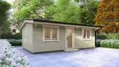 One Bedroom D2 Log Cabin 7.0m x 4.0m - Log Cabins &amp; Homes -MyCabin.ie image
