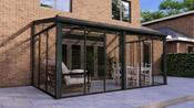Aluminium Fully Glazed Veranda 5m x 3m - Log Cabins &amp; Homes -MyCabin.ie image