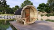 Barrel sauna M (3m) - Log Cabins &amp; Homes -MyCabin.ie image