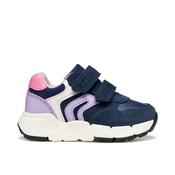 Geox Flexyper Mini Girls Runner - Navy/Lilac image