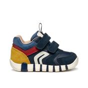 Geox Lupidoo Boys Runners - Navy/Dark Red image