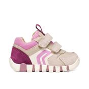 Geox Iupidoo Girls Runner - Beige/Dk Pink image