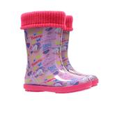 Demar Unicorn Pink Girls Wellies