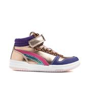 Pablosky Basket Elista Girls High Top Runner - Purple/Gold